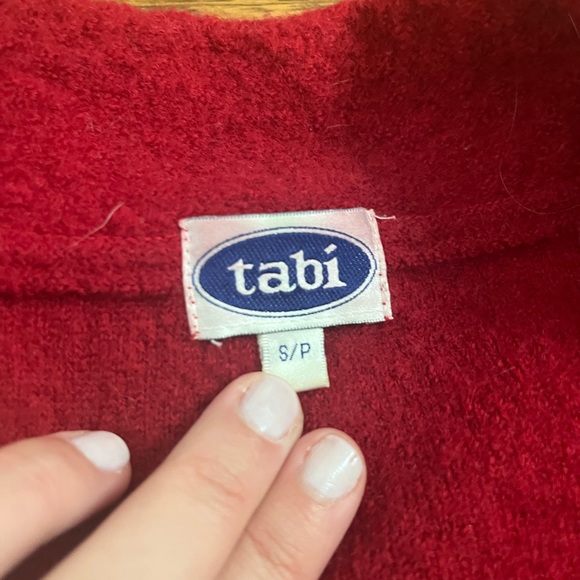 100% wool perfect red knit zip up for winter - Picture 5 of 6